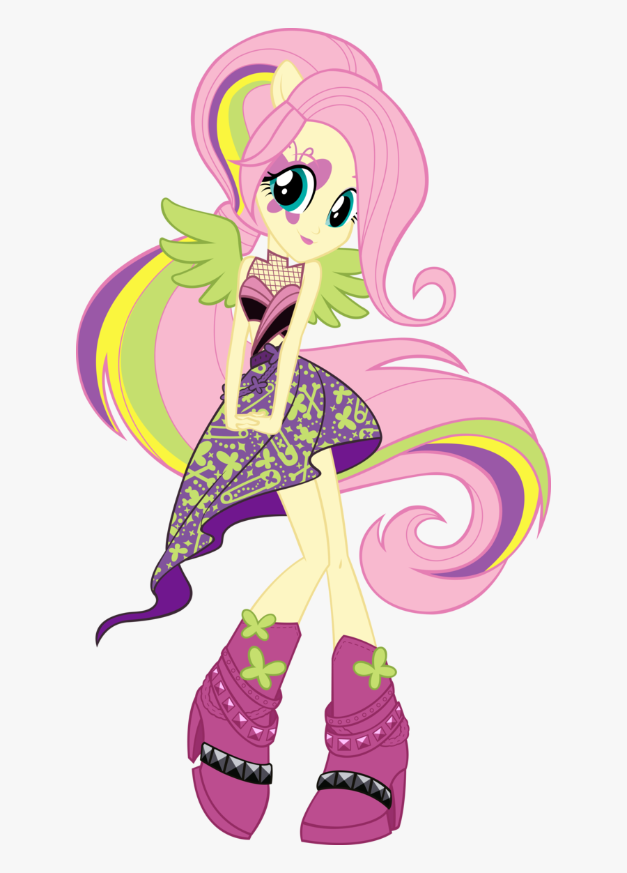 Equestria Girls Rainbow Rocks Fluttershy Vector By, Transparent Clipart