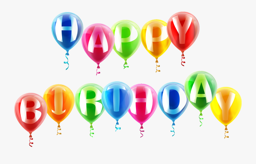 Happy Birthday Birthday Balloons Png, Transparent Clipart