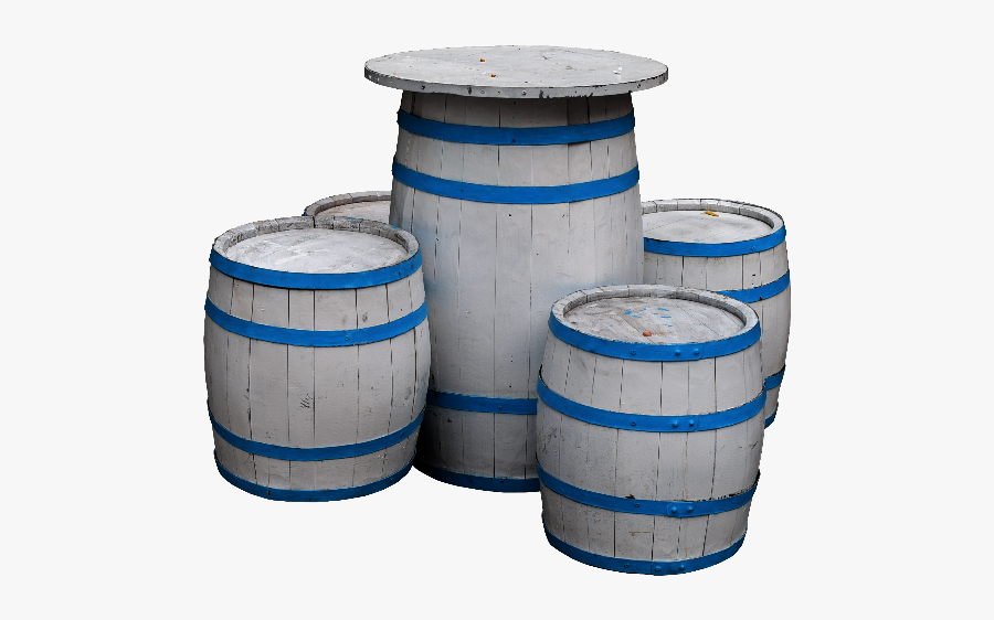 White Wood Barrels Png - White Wood Barrel, Transparent Clipart