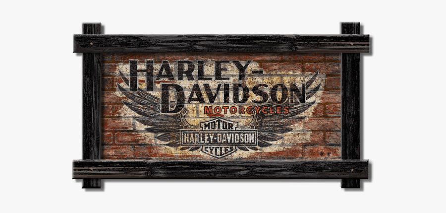 Vintage Harley Davidson Wooden Signs, Transparent Clipart