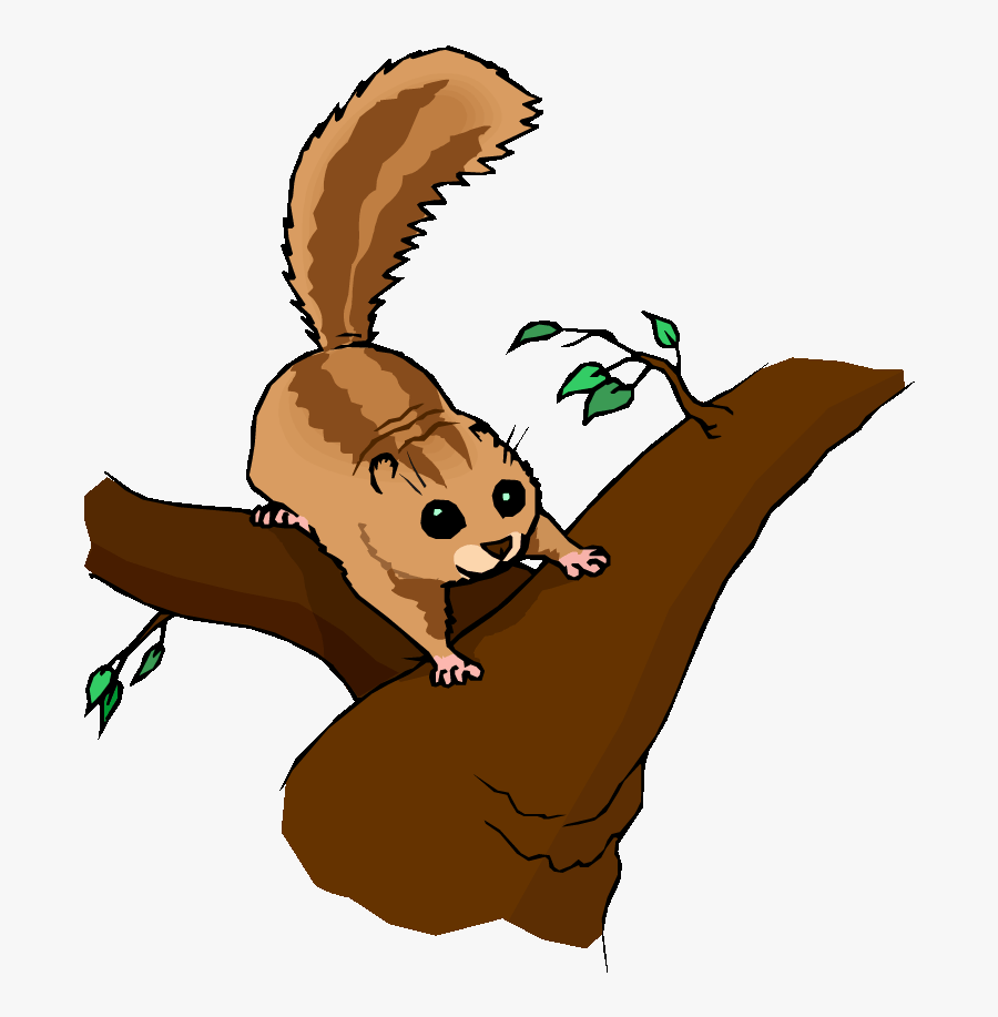 Cute Cougar Clip Art - Chipmunk In Tree Cartoon, Transparent Clipart