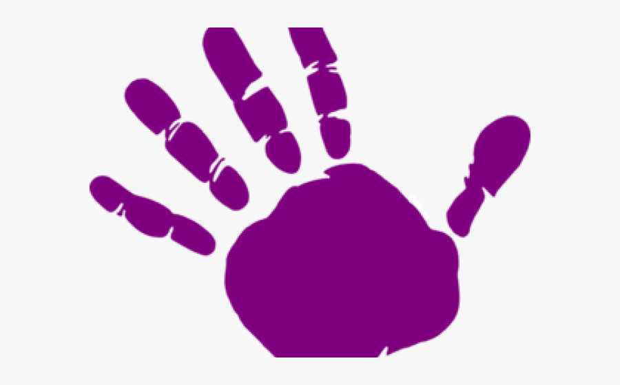 Handprint Clipart Purple - Handprint Clipart, Transparent Clipart