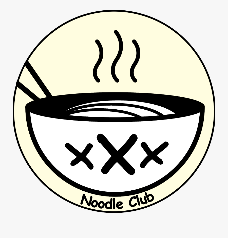 Image Of Straight Edge Noodle Club Sticky - Circle, Transparent Clipart