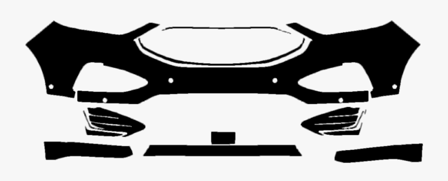 2019 Ford Edge Se, Sel, St, & Titanium 3m Clear Bra - 2019 Ford Edge Front Bumper, Transparent Clipart