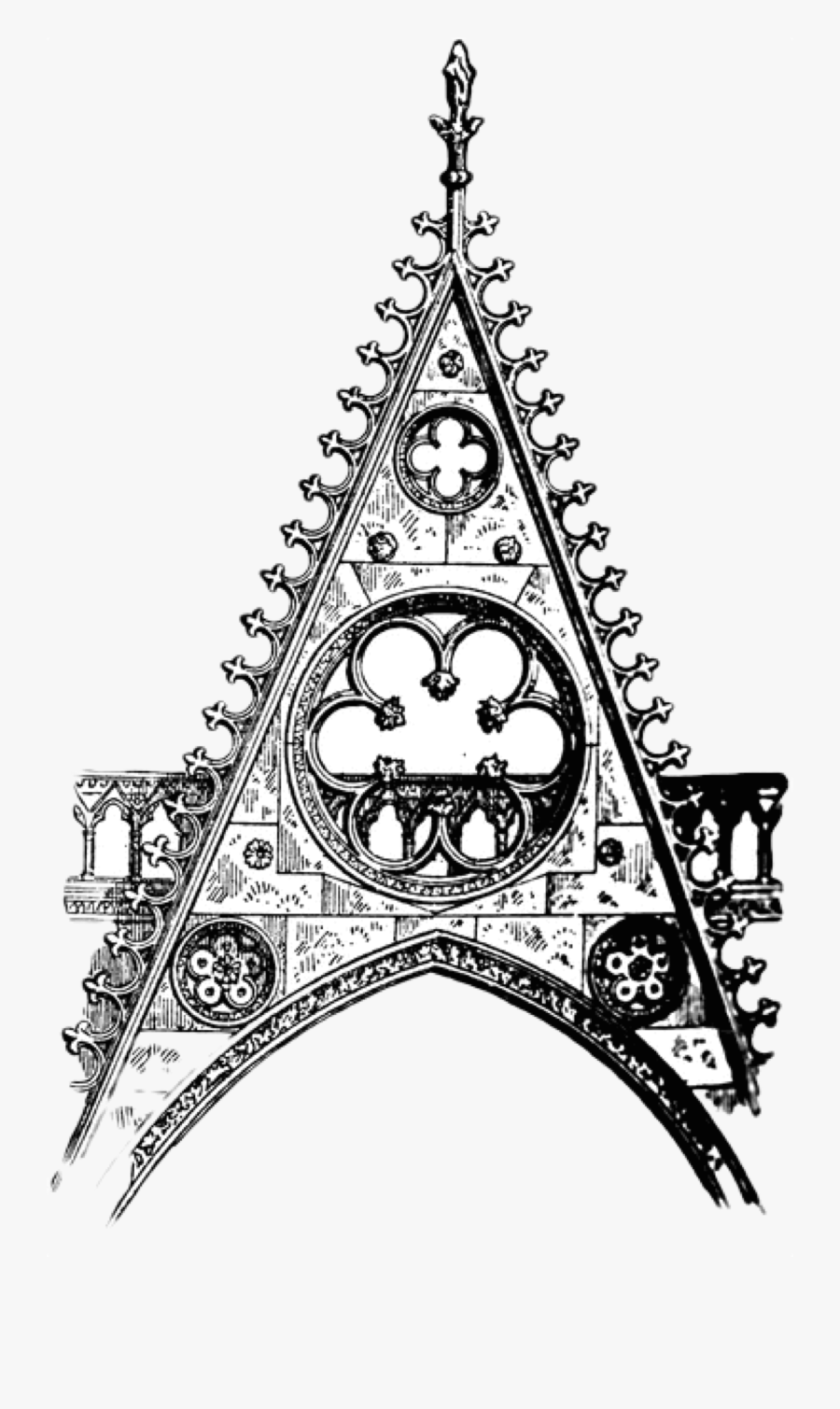 Gothic Spire - Gable Notre Dame, Transparent Clipart