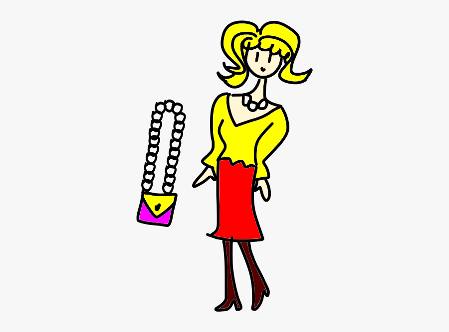 Lady With A Handbag, Transparent Clipart
