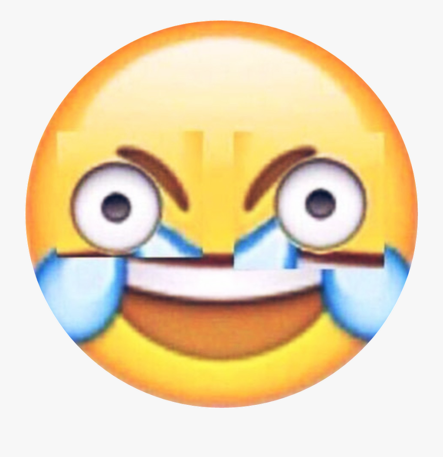 Cringe Sticker - Crying Laughing Emoji Meme Transparent, Transparent Clipart