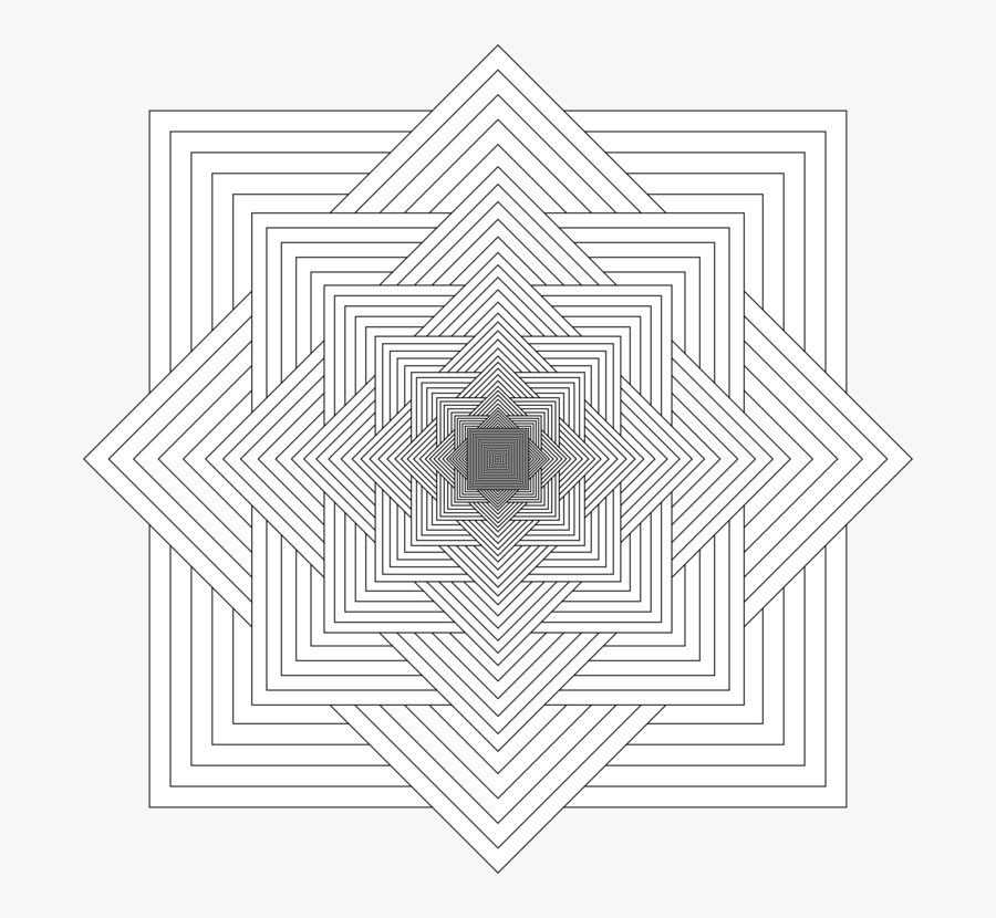 Line Art,square,symmetry - Pattern Design In Math, Transparent Clipart