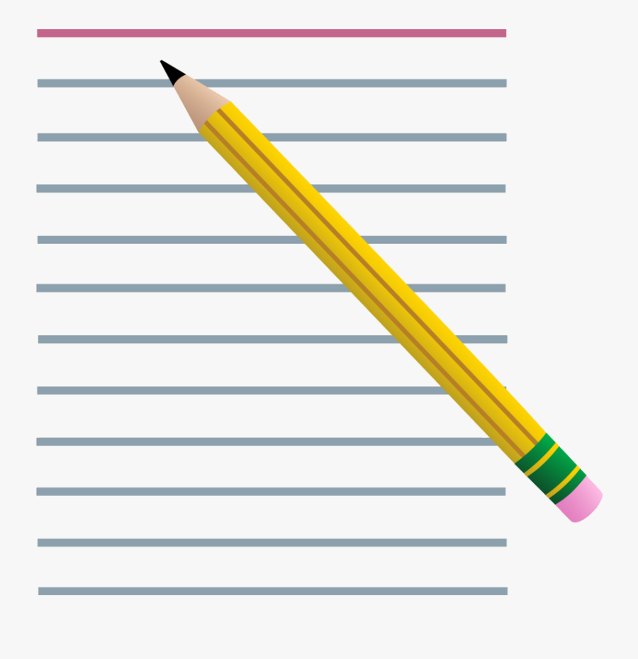 Pencil And Paper Pen Notebook Clipart Free Transparent - Pencil Writing On Paper Clipart, Transparent Clipart