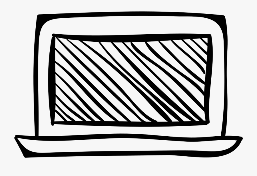 Notebook Drawing Png - Laptop Sketch Icon Png, Transparent Clipart