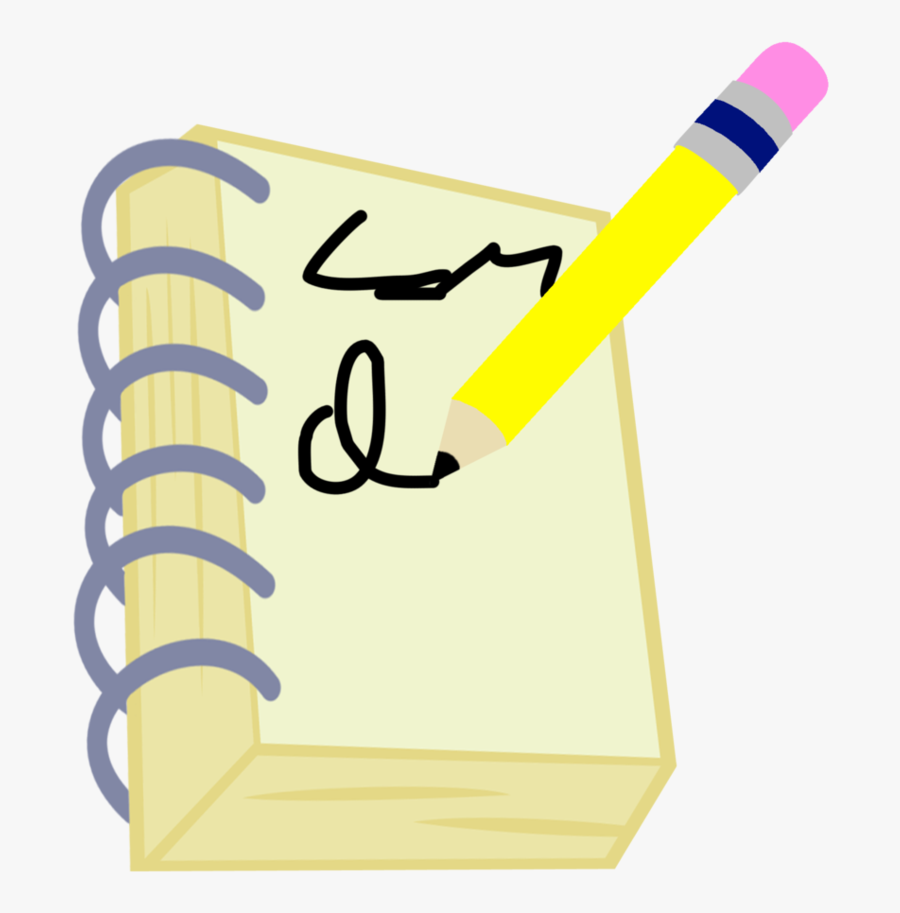 Request Notebook And Cutie Mark By Lahirien - Cartoon Notebook And Pencil, Transparent Clipart