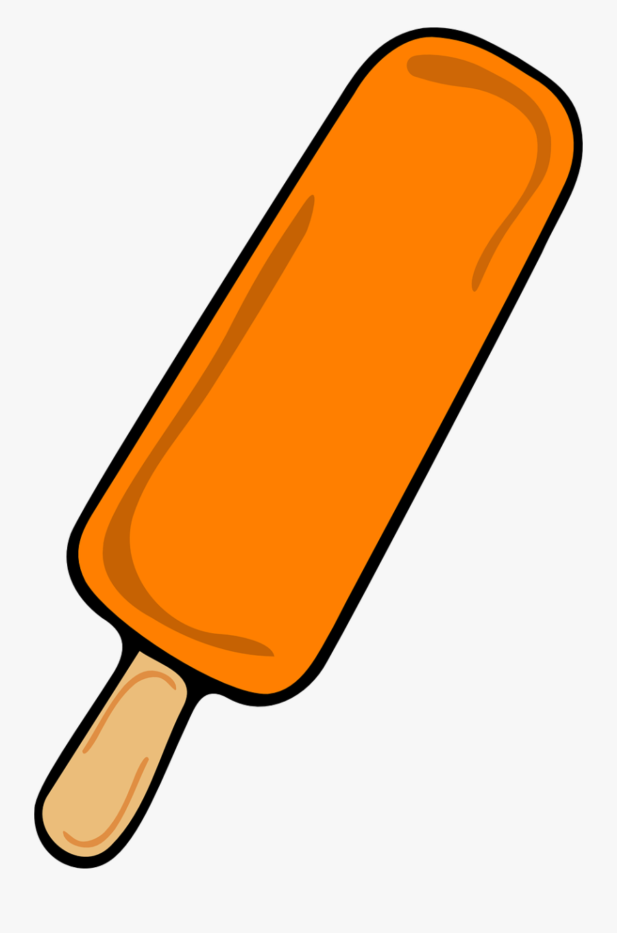 Orange Ice Lolly Clip Art, Transparent Clipart