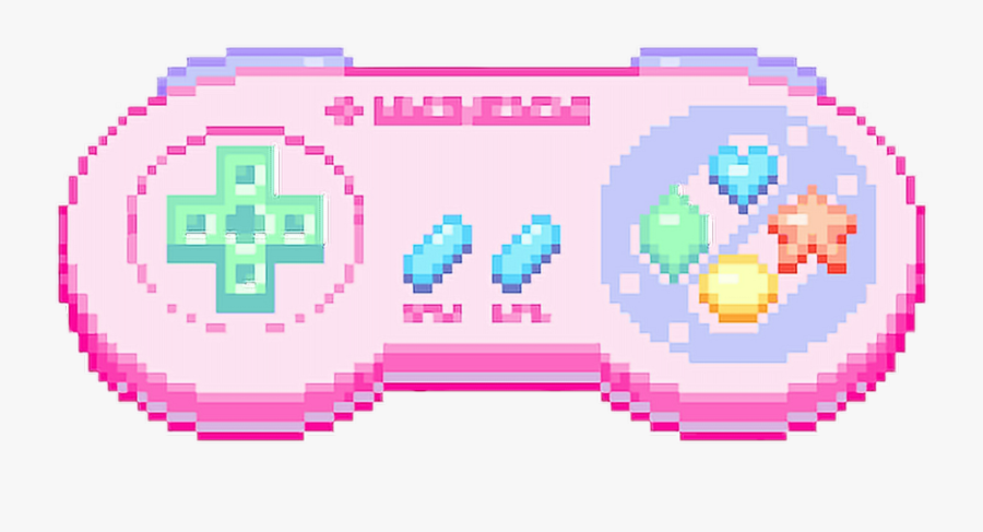 #kawaii #cute #game #console #pink #pastel #pixel #pixelated - Cute Pixel Art Png, Transparent Clipart