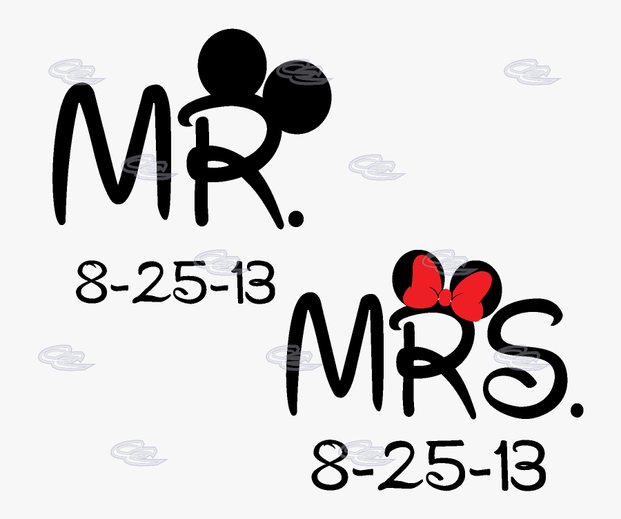 Transparent Mickey Mouse Wedding Clipart - Sr & Sra Mickey Minnie, Transparent Clipart