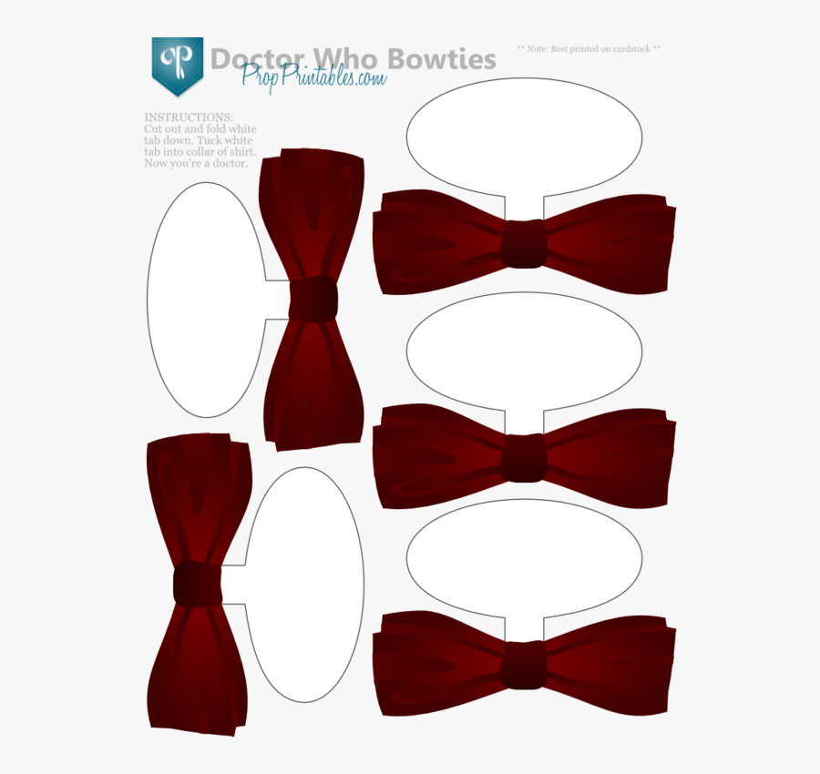 Drawn Bow Tie Doctor Who Clipart , Png Download - Doctor Who Print Outs, Transparent Clipart
