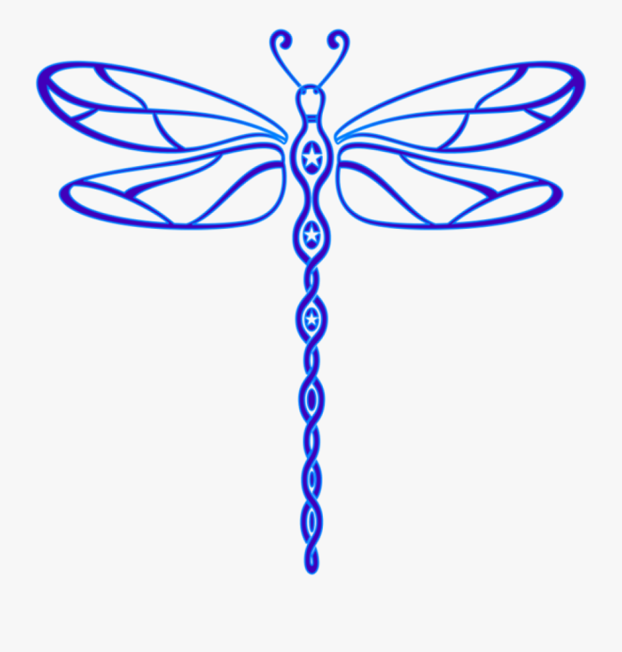 Blue Dragonfly Clipart - Clip Art Dragonfly, Transparent Clipart