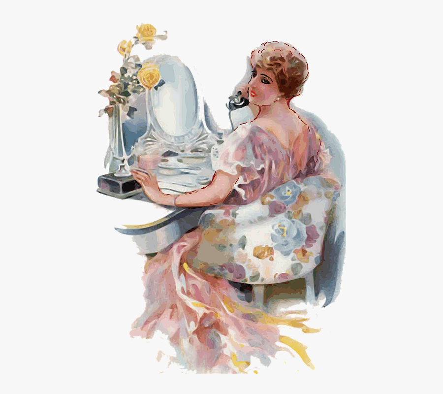 Woman Vintage Girl - Vintage Ladies Png, Transparent Clipart
