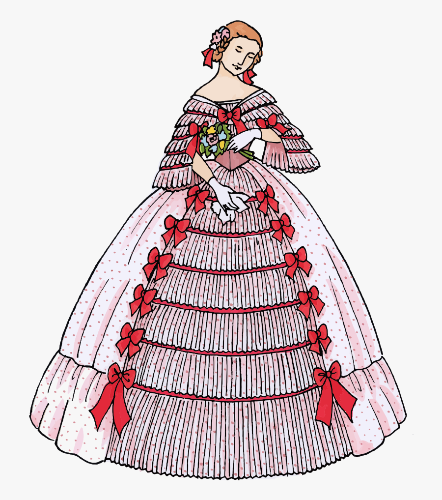 Vintage Woman"s Ball Gown - Ball Gown Gown Clipart, Transparent Clipart
