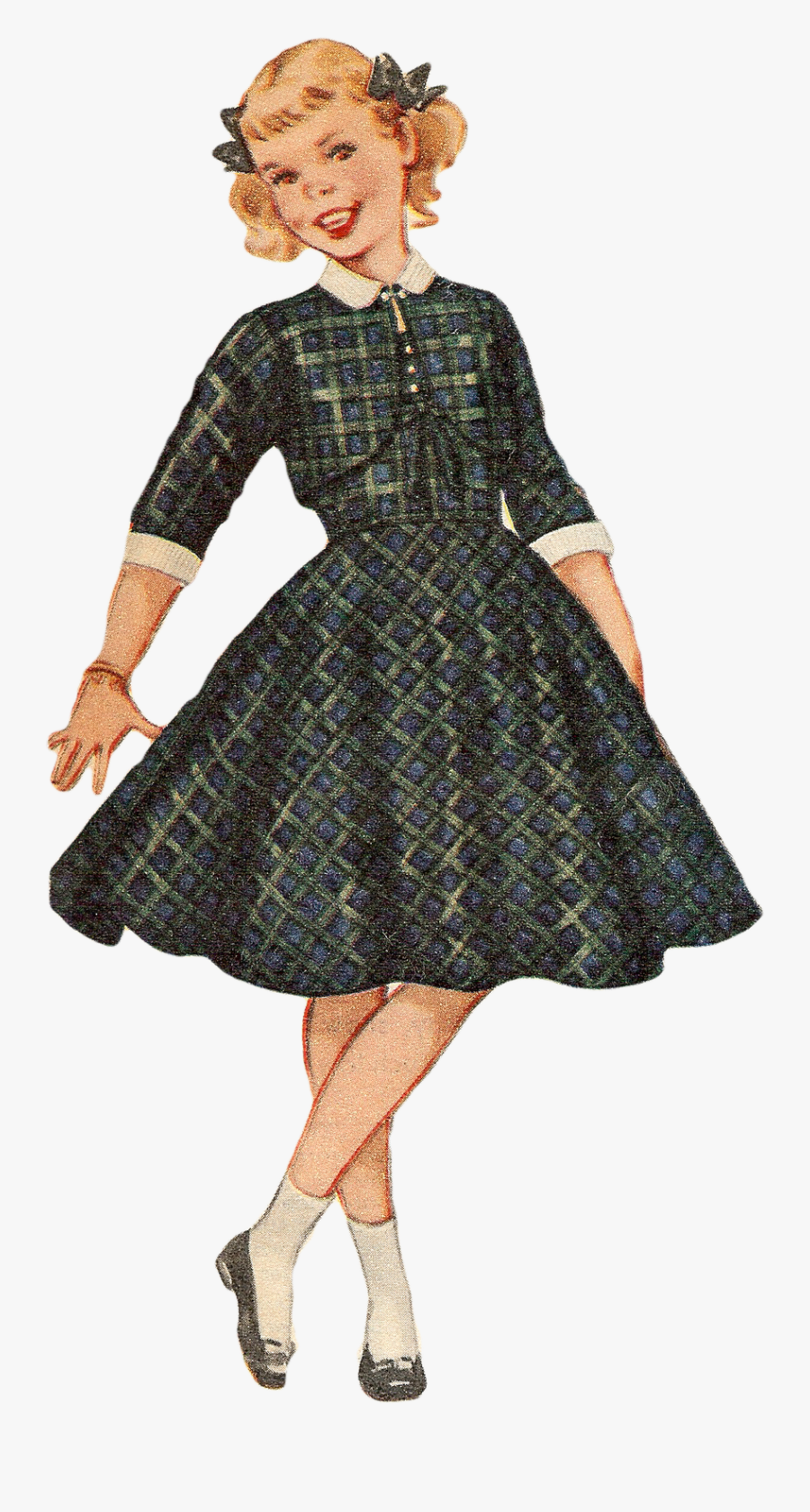 Vintage Girl Png, Transparent Clipart