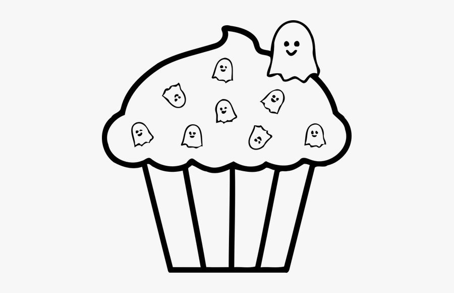 Cake With Ghosts - Art Birthday Cake Drawings, Transparent Clipart