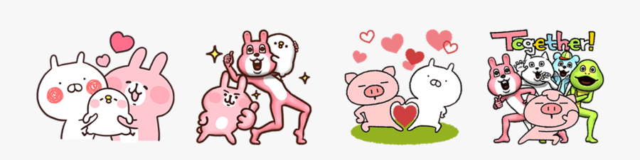 /linecorp/en/pr/311 Tsunagu Stamp - うさ まる カナヘイ, Transparent Clipart