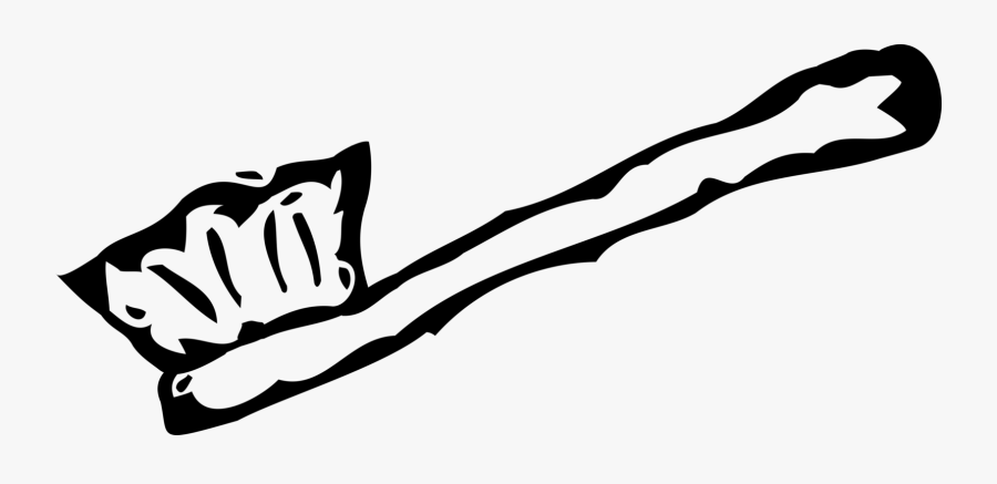 Clean Vector Brush Tooth - Hand, Transparent Clipart