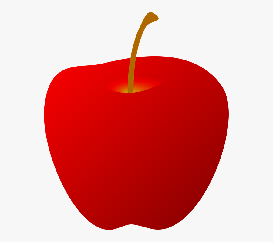Apple, Red, School, Teacher, Fall, Fruit, Stem, Snack - Imagen De Manzana Sin Fondo, Transparent Clipart