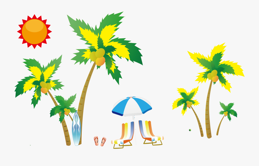 Coconut Clip Art Seaside - Beach Vector, Transparent Clipart