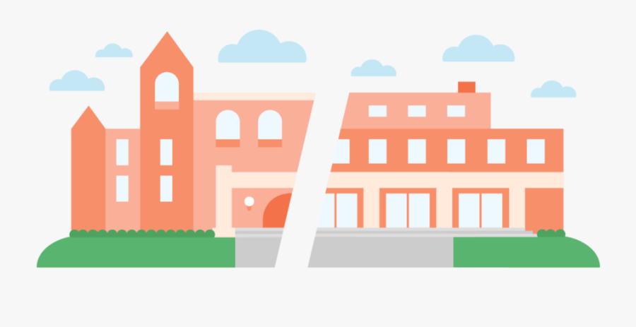 Private And Public Schools, Transparent Clipart