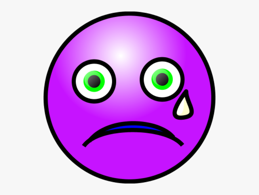 Crying Red Sad Face, Transparent Clipart