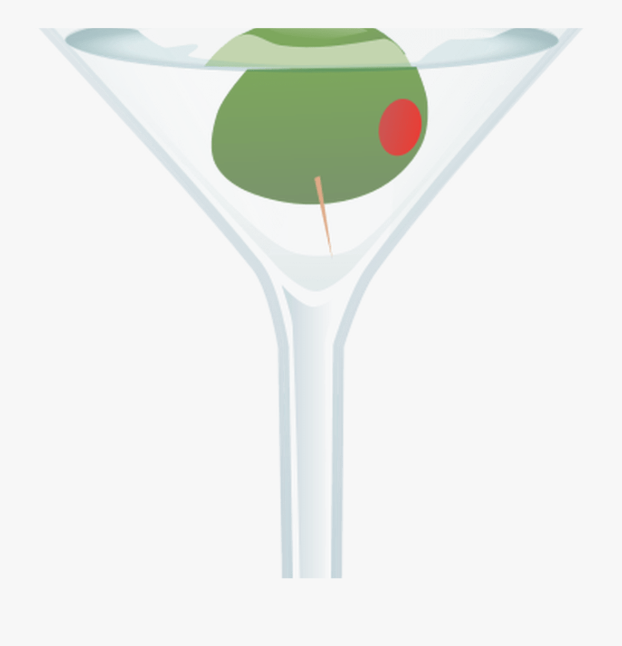Cocktail Clipart Martini Olive - Martini Glass, Transparent Clipart