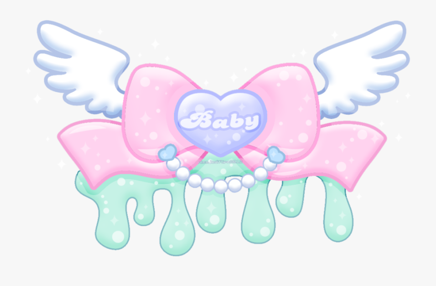 Baby Angel Free Png Image - Cute Kawaii Heart Wings, Transparent Clipart