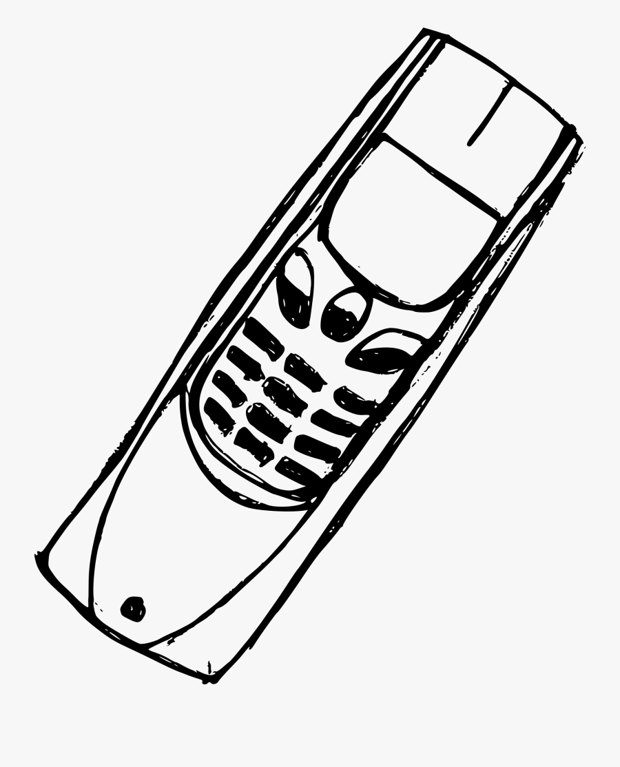 Cellular Phone Drawing, Transparent Clipart