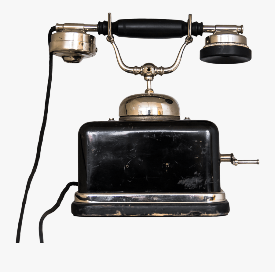 Black Vintage Telephone Clip Arts - Old Phone Transparent Background, Transparent Clipart