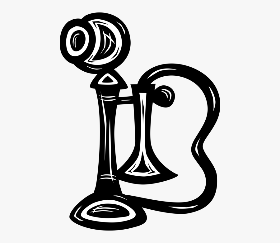 Vector Illustration Of Antique Telecommunications Device - Vetor Telefone Em Png, Transparent Clipart