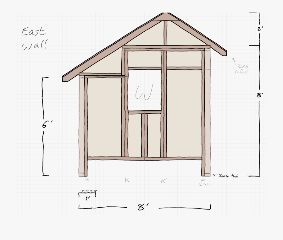Shed Drawing Rafter - House, Transparent Clipart