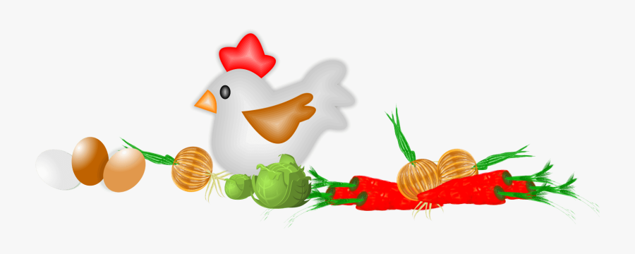 The Chicken & Vegetable Plot - Cartoon, Transparent Clipart