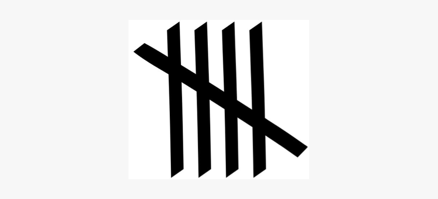 Number 5 Tally Marks, Transparent Clipart