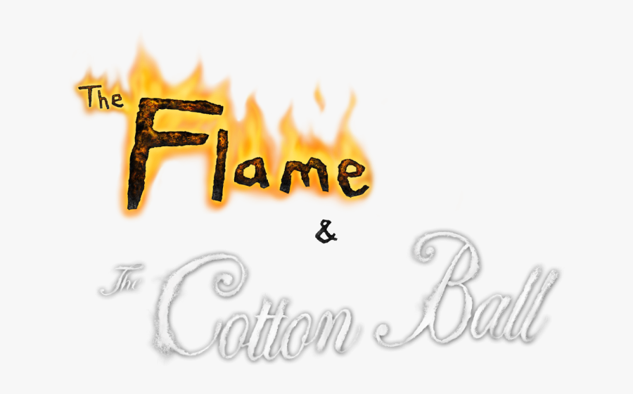 The Flame And The Cotton Ball Title Art - Calligraphy, Transparent Clipart