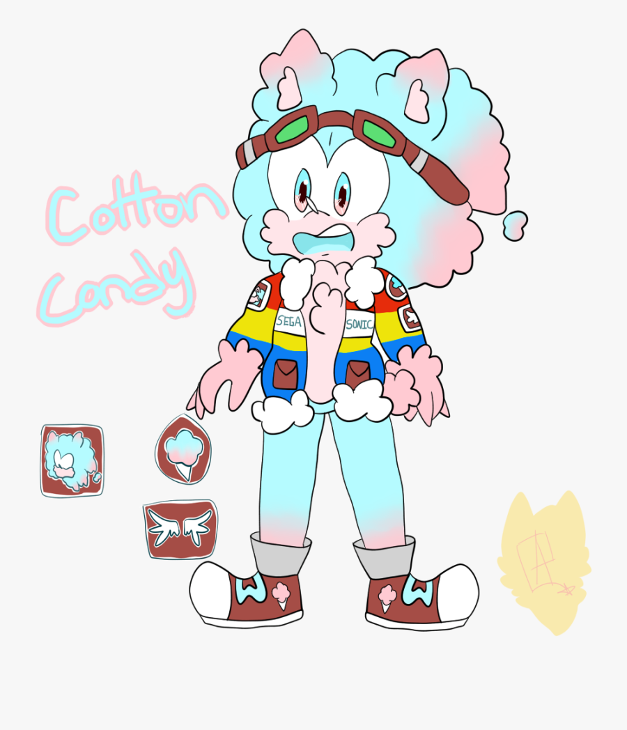 This Is The Personification Segasonic Cotton Candy - Cartoon, Transparent Clipart