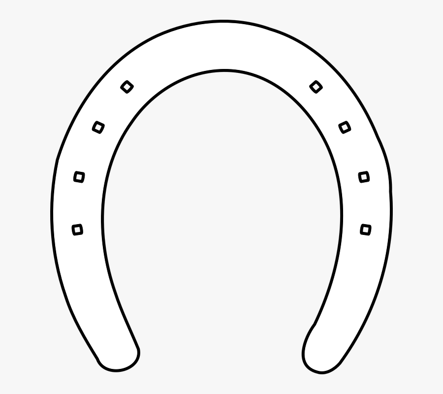 Horse, Shoe, Horseshoe, Single, Luck - White Horse Shoe Transparent Background, Transparent Clipart