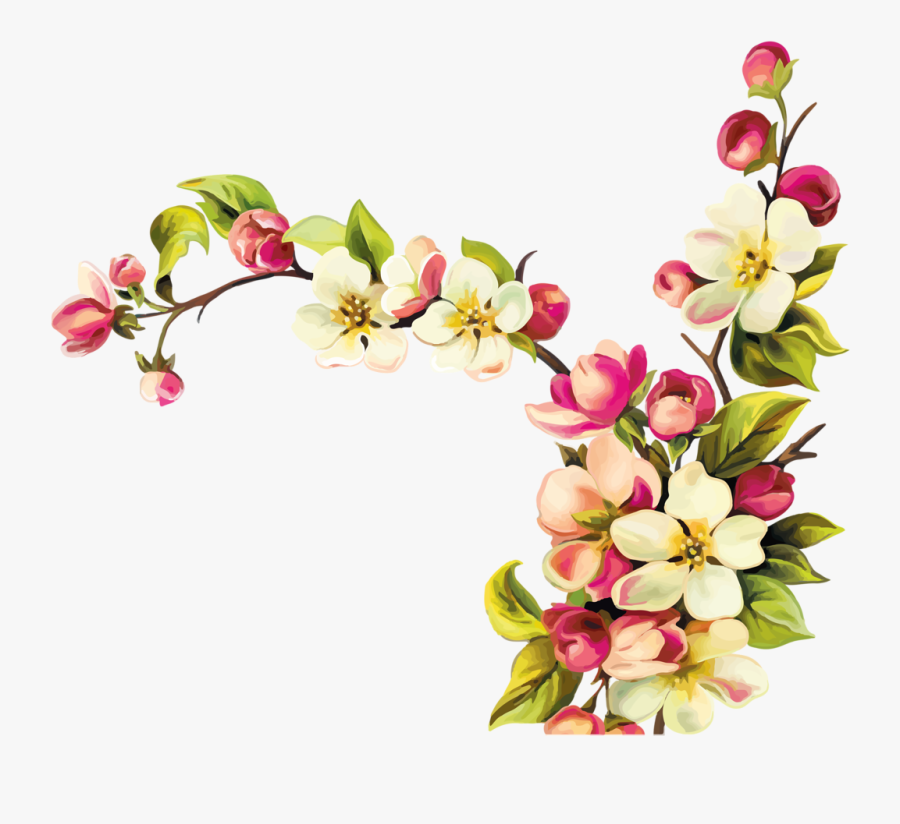 Horseshoe Clipart Floral - Vector Flower Design, Transparent Clipart