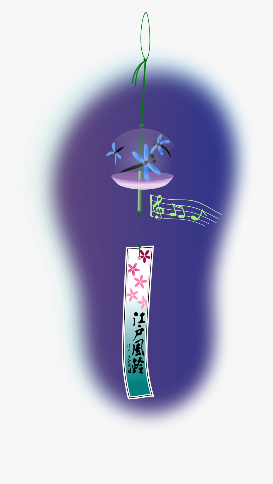 Clip Art Japanese Wind Chimes - Graphic Design, Transparent Clipart