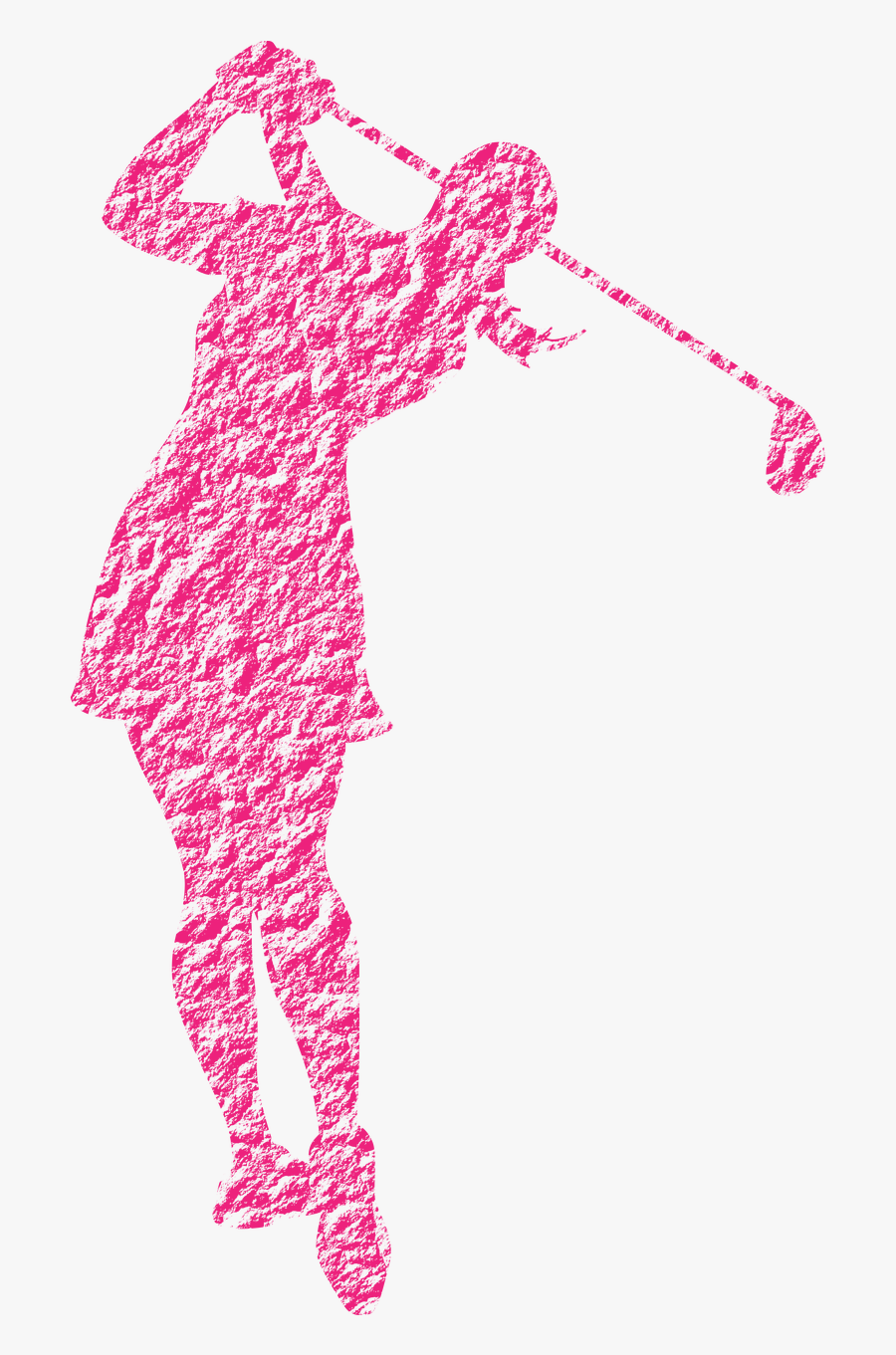 Female Golfer Posing Golf Swing - Female Golfer Clipart Png, Transparent Clipart
