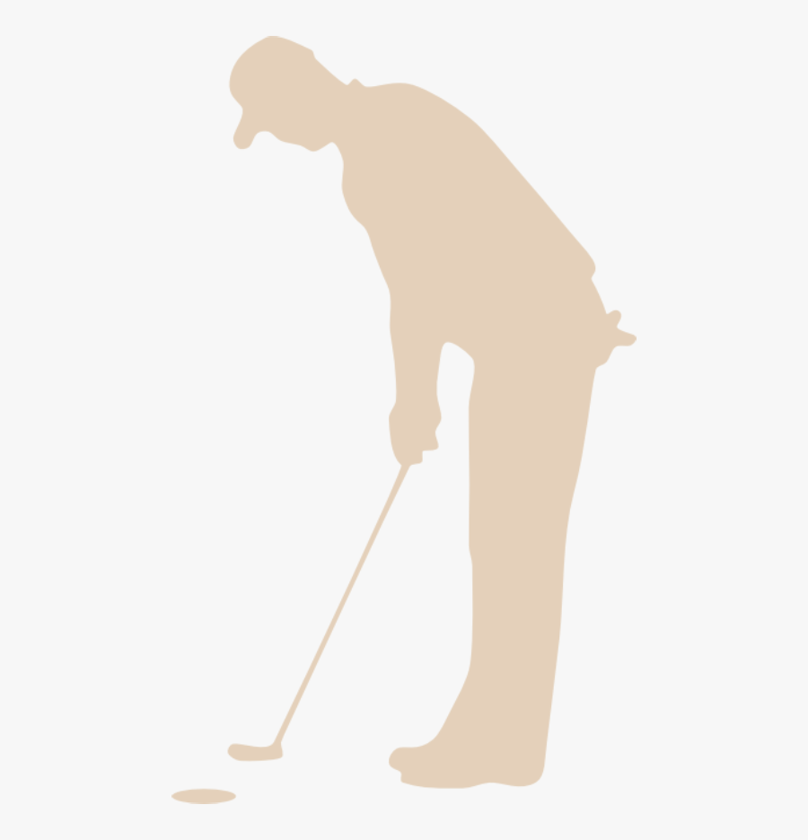 Golfer Silhouette, Transparent Clipart