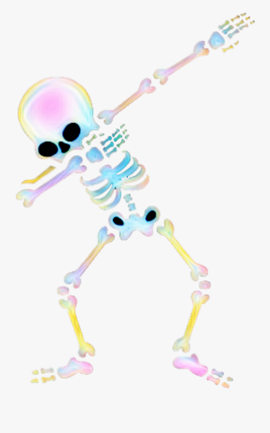 #skeleton #dab #dabbing #freetoedit #ftefunnyskeletons - Dabbing Skeleton Transparent Background, Transparent Clipart