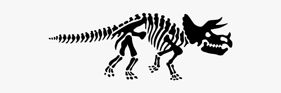 Skeliton Clipart Triceratops - T Rex Dinosaur Footprints, Transparent Clipart