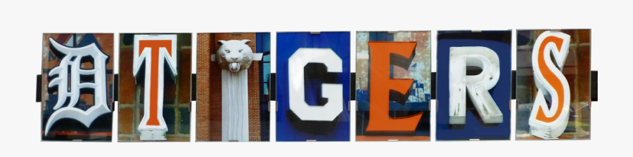 Detroit Tigers Word Art - Detroit Word Art, Transparent Clipart