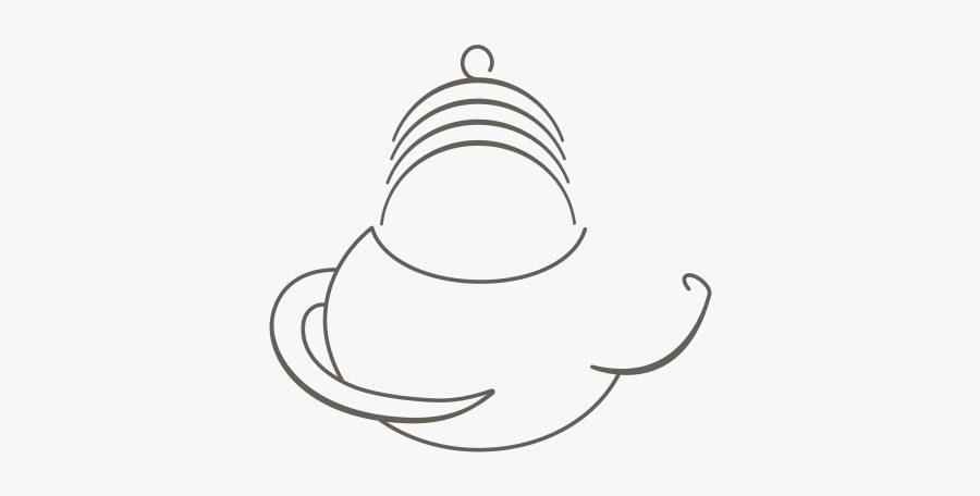 Tea Set Logo - Line Art, Transparent Clipart