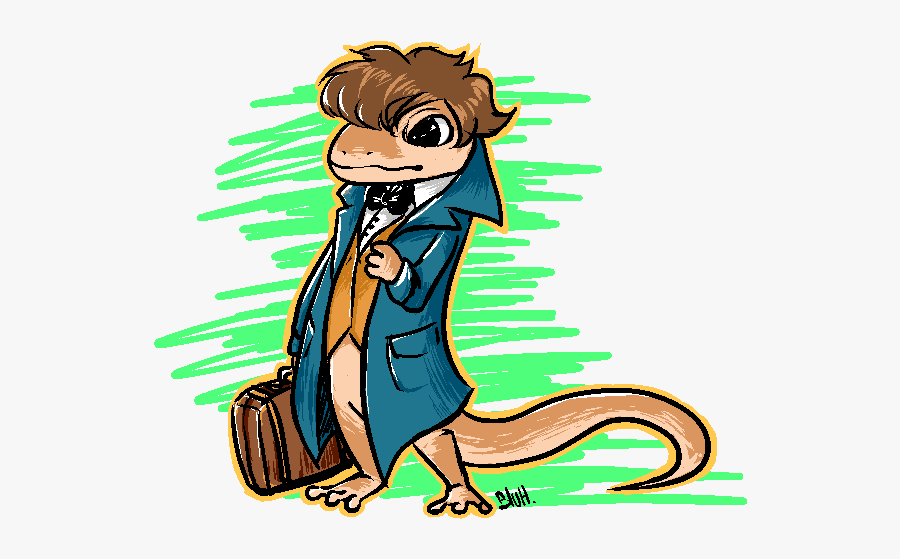 The First Thing I Do When I Listen The Name Of Newt - Newt Scamander Salamander, Transparent Clipart